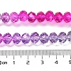 Transparent Painted Glass Beads Strands DGLA-A034-T6mm-A06-4