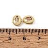 Brass Pave Cubic Zirconia Beads CU-CBA7D12-01G-3