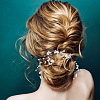1Pc Wedding Bridal Flower Pearl Headband Hair Vine OHAR-GO0001-07-5