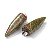 Natural Unakite Pointed Pendants G-D040-01P-B01-3