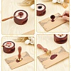 Brass Wax Seal Stamp with Wood Handle AJEW-WH0412-0037-3