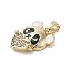 Brass Micro Pave Clear Cubic Zirconia Pendants KK-M275-13G-2