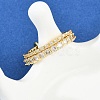 Brass Micro Pave Cubic Zirconia Plain Band Finger Rings for Women RJEW-P160-01A-G-2