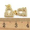 Rack Plating Brass Micro Pave Cubic Zirconia Pendants KK-K386-02C-G-3