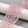 Transparent Electroplate Glass Beads Strands LS-GLAA-F029-4mm-D26-4
