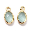Eco-Friendly Brass with Glass Pendants KK-K268-01M-2