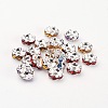 Brass Acrylic Rhinestone Spacer Beads X-RSB6mm-1
