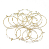 Brass Hoop Earrings KK-T032-015G-2
