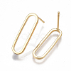 Brass Stud Earrings KK-T038-484A-2