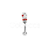 Skeleton Hand 304 Stainless Steel Cubic Zirconia Eyebrow Curved Barbell Rings WG43657-02-1