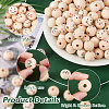 140Pcs 6 Styles Natural Wood European Beads WOOD-OC0003-58-4