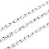 Non-Tarnish 3.28 Feet 304 Stainless Steel Paperclip Chains X-STAS-H111-04P-A-1