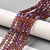 Transparent Electroplate Glass Beads Strands EGLA-A039-T2mm-L05-4