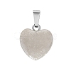 Natural Quartz Crystal Charms HEAR-PW0001-057-01-1