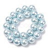 Electroplated Shell Pearl Beads Strands BSHE-G041-16mm-03-2