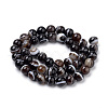 Natural Striped Agate/Banded Agate Beads Strands G-S259-04A-8mm-2
