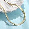 Brass Flat Snake Chain Necklaces for Women NJEW-U035-05G-2