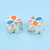 Alloy Enamel European Beads LS-MPDL-T005-004F-RS-1
