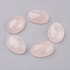 Natural Rose Quartz Flat Back Cabochons X-G-G741-30x40mm-21-1