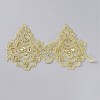Sparkle Embroidery Polyester Ribbon OCOR-WH0060-29-1