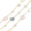 Handmade Natural Morganite Nuggets Beaded Chains CHC-F020-04G-02-1