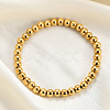 4MM Adjustable 304 Stainless Steel Round Beaded Stretch Bracelets for Women UQ9222-2-2