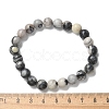 Natural Netstone Bead Stretch Bracelets X-BJEW-K212-B-021-4