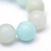 Round Natural Grade A Amazonite Bead Strands G-R345-8mm-16-4