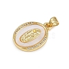 Brass Micro Pave Cubic Zirconia Pendants KK-D376-07G-2