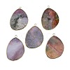 Natural Indian Agate Pendants G-K347-02G-08-1