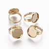 Adjustable 304 Stainless Steel Finger Rings Components STAS-E471-04C-G-2