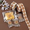 8 Rolls 4 Style Bake Theme Self-Adhesive Kraft Paper Stickers DIY-LS0003-42-6