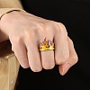 Brass Enamel Cuff Open Rings WG237BA-01-3