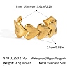 Heart 304 Stainless Steel Cuff Bangles for Women LI3169-1-1