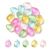 20Pcs 5 Colors Transparent Spray Painted Glass Beads GLAA-YW0001-91-2