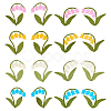 16Pcs 16 Colors Polyester & Cotton Clothing Patches DIY-FG0010-39-1