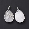 Natural Quartz Crystal Pendants G-G900-01P-16-3