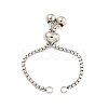 Non-Tarnish Adjustable 304 Stainless Steel Box Chain Slider Bracelet Making MAK-L038-001P-03-2