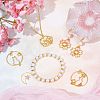 32Pcs 8 Styles Zinc Alloy Kitten Open Back Bezel Pendants PALLOY-SC0003-53G-5