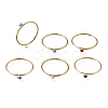 304 Stainless Steel Rhinestone Finger Rings for Women SA-CBAB767-26C-G-4