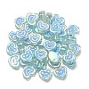 UV Plating Rainbow Iridescent Acrylic Enamel Beads OACR-G012-12-4