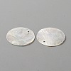 Natural Capiz Shell Pendants BSHE-WH0004-10A-1