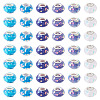 60Pcs 6 Colors Transparent Resin Rondelle European Beads RESI-TA0004-89-3