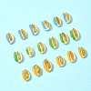 18Pcs 3 Colors Enamel Cowrie Shell Beads SSHEL-FS0001-03-7
