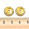 Brass Crystal Rhinestone Beads RB-F035-06C-G-3