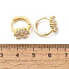 Flower Brass Hoop Earrings EJEW-S256-01C-G-5