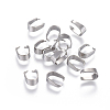 Tarnish Resistant 201 Stainless Steel Snap on Bails LS-STAS-F117-16P-6x12-3