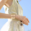 4Pcs 4 Styles Alloy & Iron Bangles for Women BJEW-CY0001-01-5