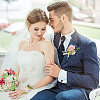 2Pcs 2 Style Silk Cloth Imitation Rose Corsage Boutonniere AJEW-CP0001-61B-3