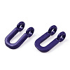 Rack Plating Spray Painted Alloy 2-Loop Link Pendants PALLOY-N176-01U-3